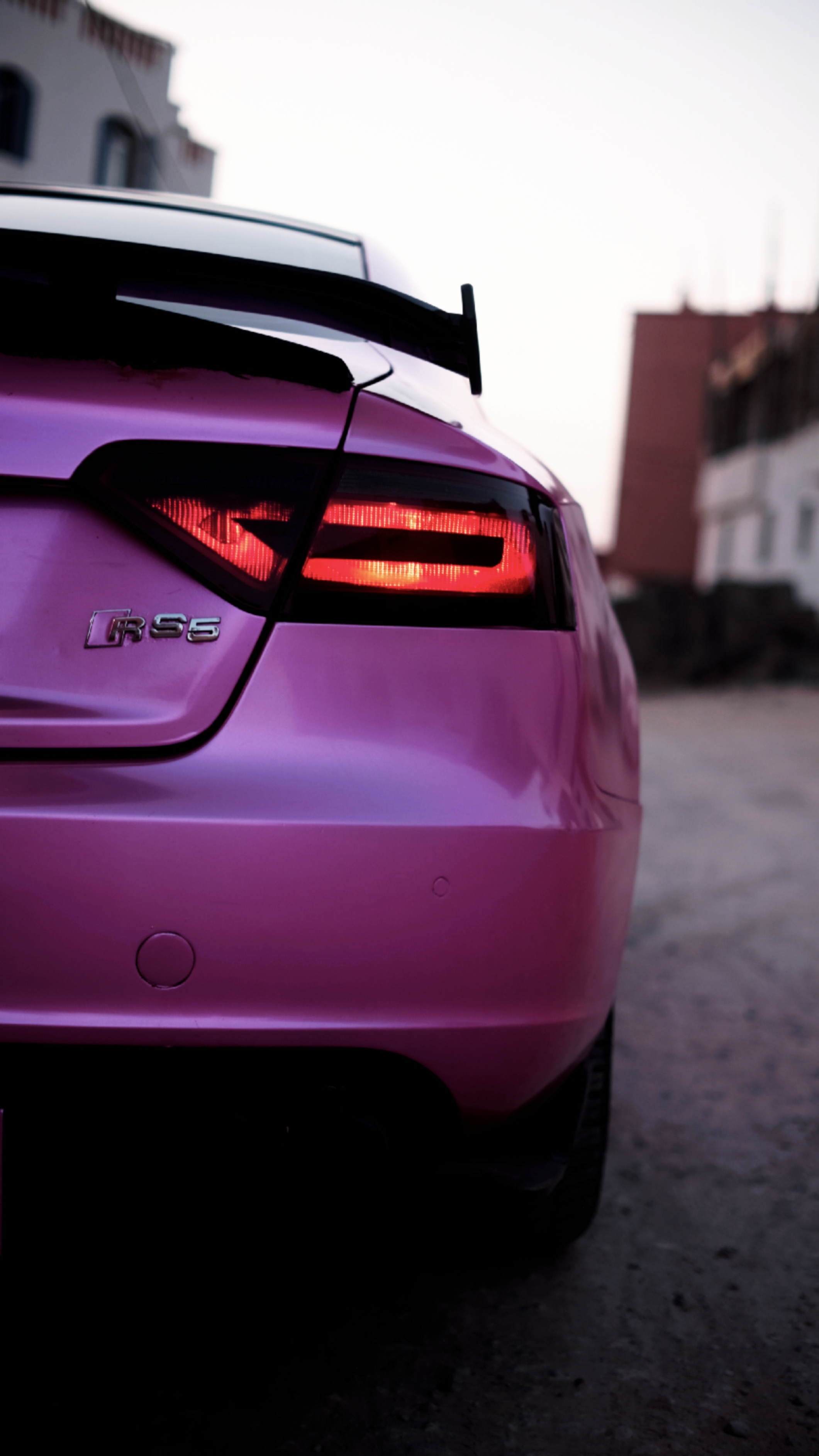 Audi RS5 rear taillight and badge detail